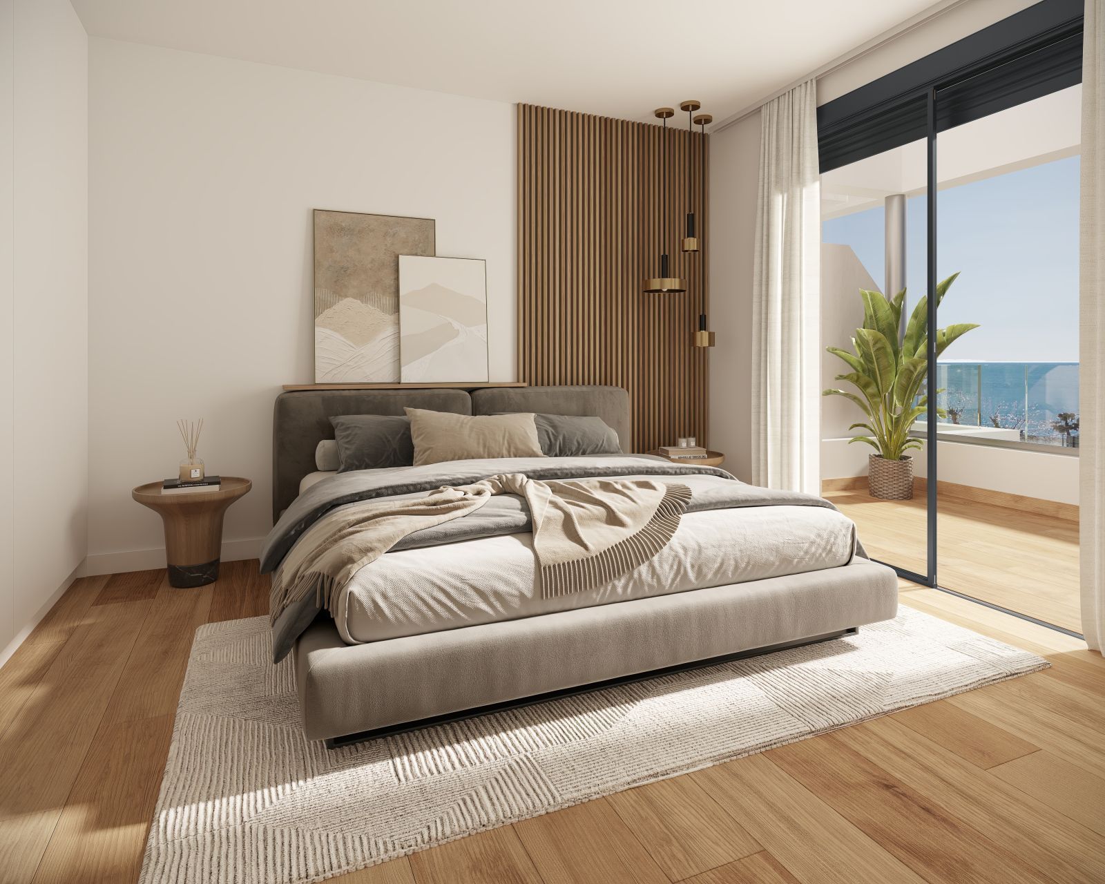 02 modern bedroom with ocean view